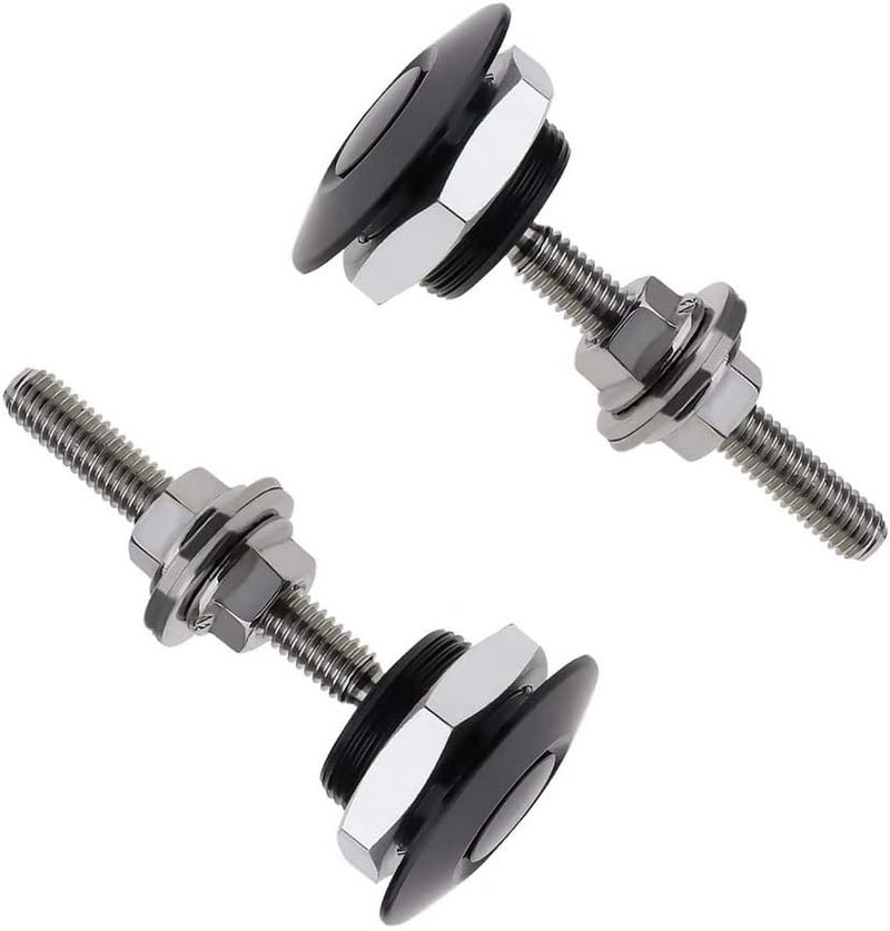 ANJOSHI Pack of 2 Quick Release Latch Lock Clip Push Button Bonnet Kit 1.25in/32mm Diameter Universal Aluminum Alloy Quick Latch Lock for Auto Car Bumper License Plate Hood or Various DIY(2Pack) - Image 1